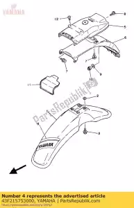 Yamaha 43F215753000 seal 1 - Bottom side