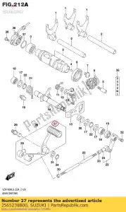 suzuki 2565238B00 rubber,gear - Bottom side