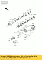 420341063, Kawasaki, couplage, équilibreur, rr kawasaki klr  d kl250 klr250 250 , Nouveau