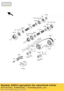 Kawasaki 420341063 coupling,balancer,rr - Bottom side