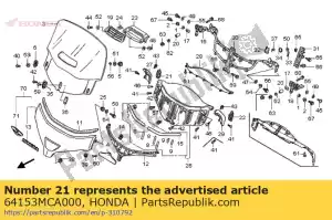 Honda 64153MCA000 caucho, r. nivel de ajuste - Lado inferior