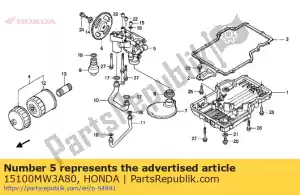 honda 15100MW3A80 bomba assy., óleo - Lado inferior