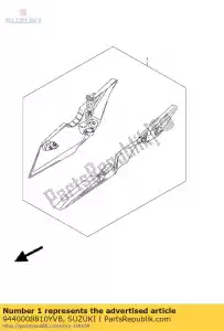 Suzuki 9440008810YVB motorkap set, und - Onderkant