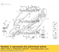 AP8179912, Piaggio Group, carenagem traseira direita. fluo vermelho aprilia sr zd4kla00 zd4vfb00, zd4vfd00, zd4vfu00, zd4vfj, zd4vz000 50 2014 2016 2017 2018 2019 2020 2021 2022, Novo