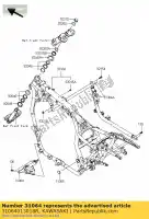 31064013018R, Kawasaki, pipe-comp, croce anteriore, bl kawasaki vn voyager custom k classic e d b c f tourer abs vulcan a lt g vn1700 1700 , Nuovo