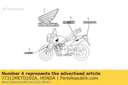 Aqui você pode pedir o marca, rr. Capuz * tipo1 * em Honda , com o número da peça 77312METD20ZA: