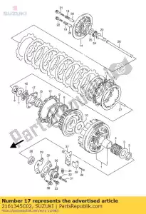 suzuki 2161345C02 came, embreagem nº, 2 - Lado inferior