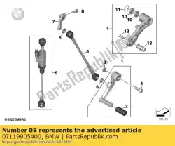 Here you can order the hex bolt with washer - m6x25-znniv si (to 01/2018) from BMW, with part number 07119905400: