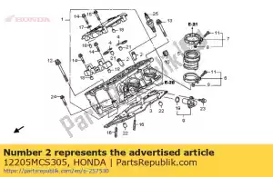 Honda 12205MCS305 guide, soupape (o.s.) - La partie au fond