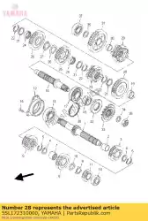 Aquí puede pedir engranaje, 3ra rueda de Yamaha , con el número de pieza 5SL172310000: