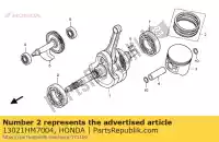 13021HM7004, Honda, jeu de segments, piston o honda trx400fw fourtrax foreman 400 , Nouveau