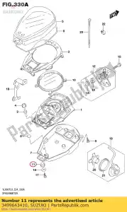 Suzuki 3499643410 poduszka, metr - Dół