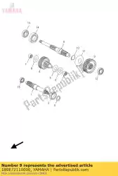 Ici, vous pouvez commander le engrenage, 1ère roue auprès de Yamaha , avec le numéro de pièce 1B9E72110000: