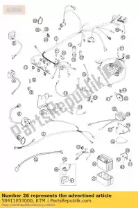 ktm 58411053000 battery 12v 8ah '96 - Bottom side