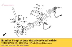 Aquí puede pedir tubo, mango strg de Honda , con el número de pieza 53100HN2000: