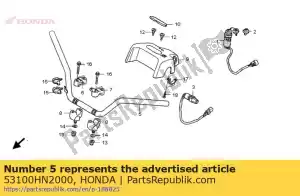 Honda 53100HN2000 tubo, mango strg - Lado inferior