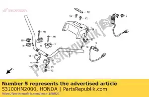 Honda 53100HN2000 pipe,strg handle - Bottom side