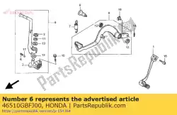 Aqui você pode pedir o pedal comp., freio em Honda , com o número da peça 46510GBFJ00: