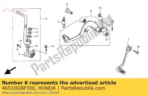 Honda 46510GBFJ00 pedal comp., freio - Lado inferior