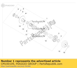 Aprilia CM100109, Pomocnicze ko?o pasowe, OEM: Aprilia CM100109