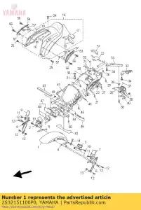 Yamaha 2S32151100P0 garde-boue avant - La partie au fond