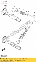 Aqui você pode pedir o árvore de cames comp, i em Suzuki , com o número da peça 1271010G00: