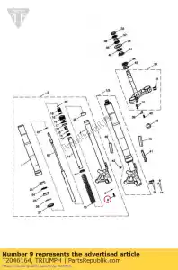 triumph T2046164 capscrew, oil lock - Bottom side