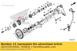 Aqui você pode pedir o tambor a em Honda , com o número da peça 28241MCAA00: