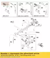 5830200140030, KTM, manubrio nero '97 ktm egs exc exe lc lc2 lc4 lse sting supermoto sx 125 200 400 620 640 1997 1998 1999 2000 2001, Nuovo