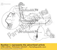 CM012845, Piaggio Group, zadel kabel piaggio mp zapm75100 zapta0100 zapta2100 zaptd2100 125 300 2011 2016 2017 2018 2019 2020 2021 2022, Nieuw