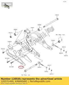 kawasaki 120531460 corrente-guia, rr klx110-a1 - Lado inferior