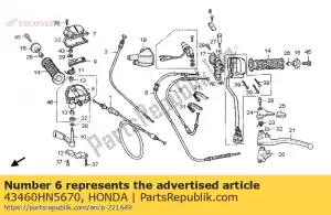 honda 43460HN5670 cable comp., hand brake - Bottom side