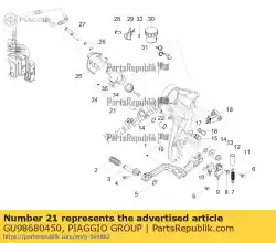 Qui puoi ordinare vite a testa esagonale m8x50 da Piaggio Group , con numero parte GU98680450: