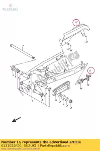 Suzuki 6131026F00 custodia, catena - Il fondo