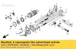 vork, rr. Schakelen van Honda, met onderdeel nummer 24213HP0A00, bestel je hier online: