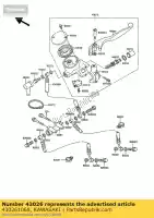 430261068, Kawasaki, cap-freno kawasaki kr 250 1 2, Nuovo