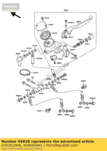Kawasaki 430261068 freno de tapa - Lado inferior