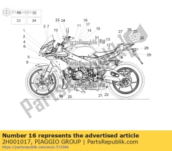 Aprilia 2H001017, Sticker 