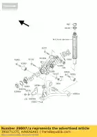 390071275, Kawasaki, Arm-susp, fr, lwr, lh kawasaki kvf300 4x4 kvf400 300 400 , Novo