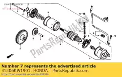 houder set, borstel van Honda, met onderdeel nummer 31206KW1901, bestel je hier online: