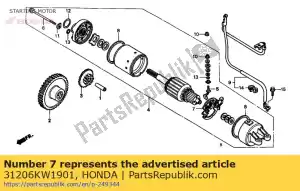 honda 31206KW1901 houder set, borstel - Onderkant