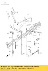 kabel comp, ster van Suzuki, met onderdeel nummer 5841012F00, bestel je hier online: