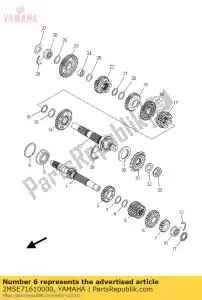 yamaha 2MSE71610000 ingranaggio, sesto pignone - Il fondo