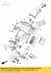 Aquí puede pedir perno, brida (2gv) de Yamaha , con el número de pieza 950210600800: