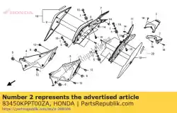 Here you can order the cowl set, rr. Center upper (wl) *type1* (type1 ) from Honda, with part number 83450KPPT00ZA: