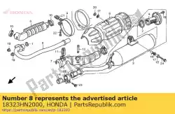 Here you can order the no description available at the moment from Honda, with part number 18323HN2000:
