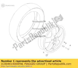 Aqui você pode pedir o ruota anterior em Piaggio Group , com o número da peça 1C004614000HW: