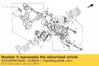 43350MW3600, Honda, guide, rr. tuyau de frein honda cb seven fifty f2 cbr  f super four nighthawk cb750 cb1000f cb750f2 750 1000 , Nouveau