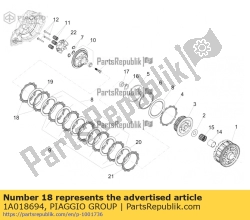 Aprilia 1A018694, Disco de embrague de conducción, OEM: Aprilia 1A018694