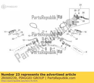 Piaggio Group 2R000239 hoofdremcilinder, droite - La partie au fond